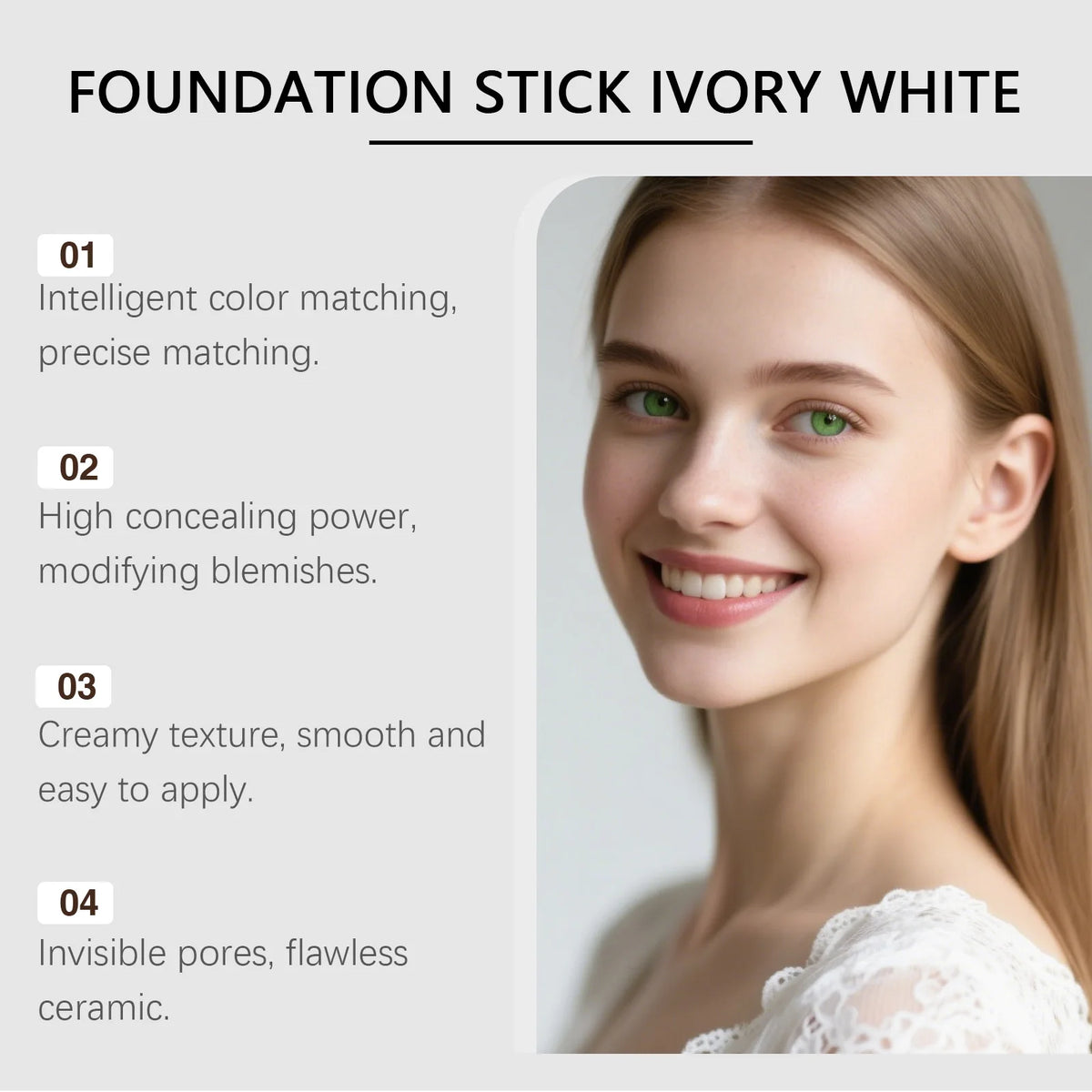 Korean 2-in-1 Color Changing Foundation & Concealer Stick Foundation Concealer Stick Qst