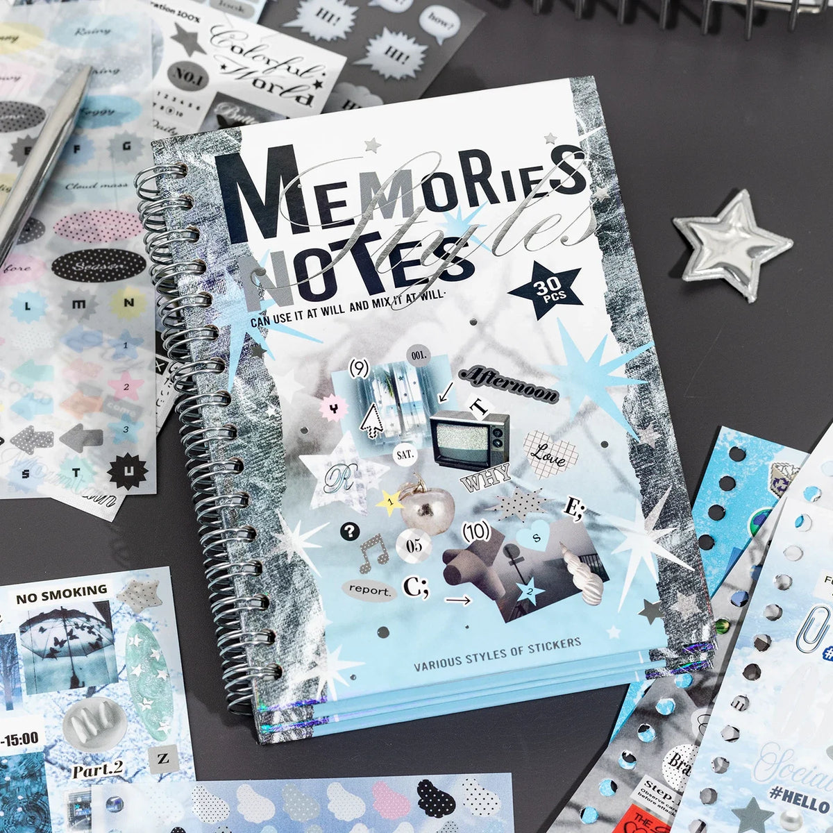 Cartoon Sticker Book for Journals, Scrapbooking & DIY Crafts Decorative Sticker Book Qme