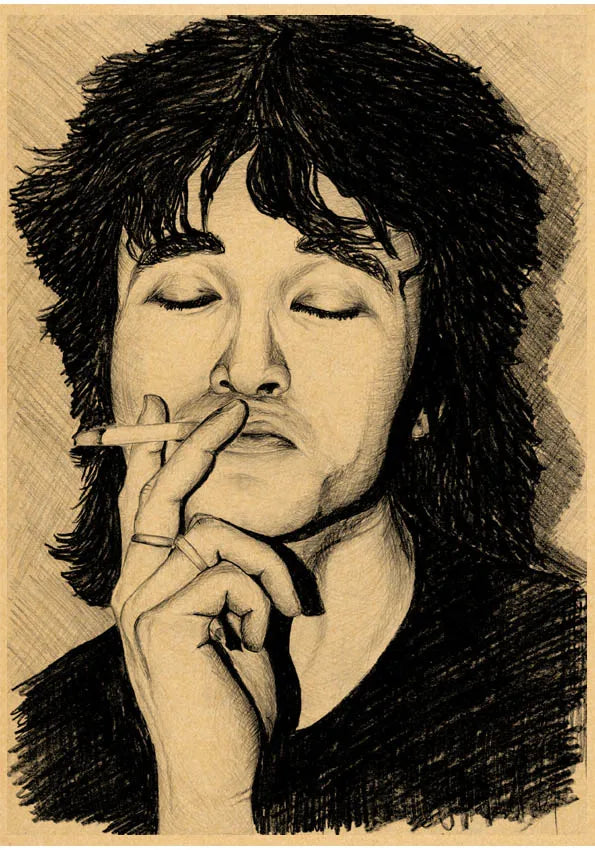 Viktor Tsoi Vintage Canvas Poster – Wall Art for Home & Cafe Canvas Wall Poster Qst 5 20x30cm Unframed