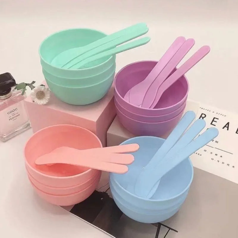DIY Face Mask Mixing Bowl & Spoon Set – Portable Beauty Tools Face Mask Mixing Set Qme