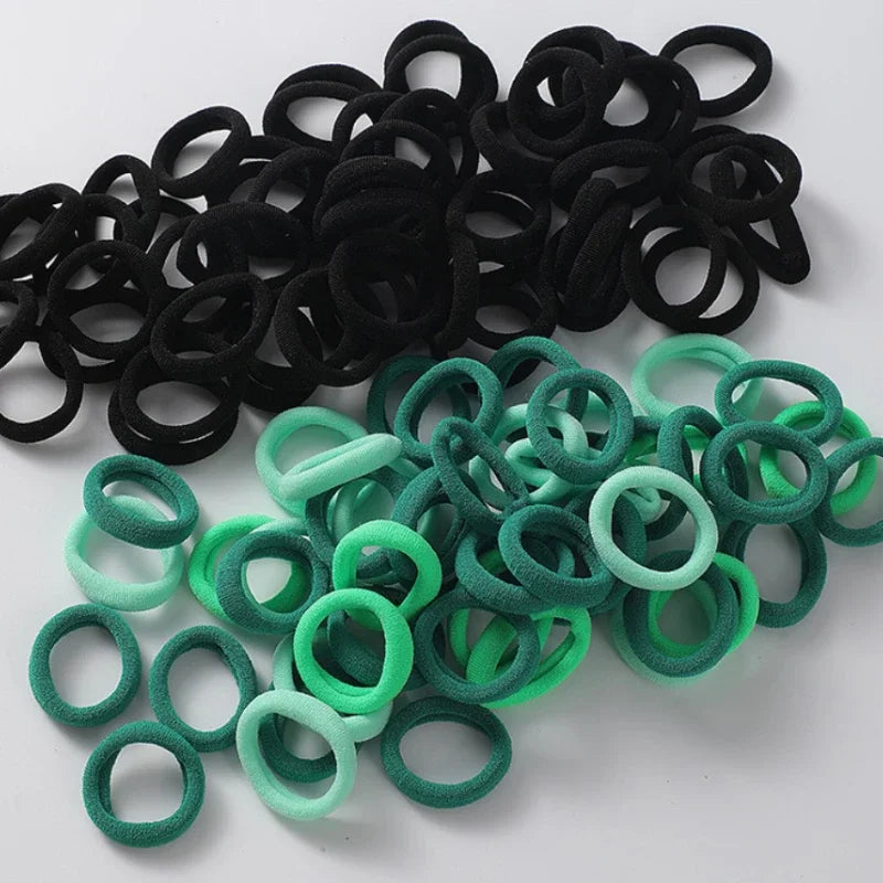 Colorful Elastic Hair Bands – Mixed Color Polyester Ties Elastic Hair Ties Qme