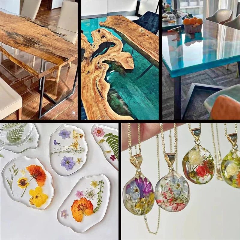 Crystal Clear Epoxy Resin Kit – Bubble-Free, Anti-Yellowing 1:1 Epoxy Resin Kit Qme