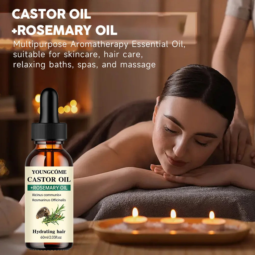 Castor & Rosemary Hair Growth Oil – Thickens & Conditions Hair Growth Oil Qst