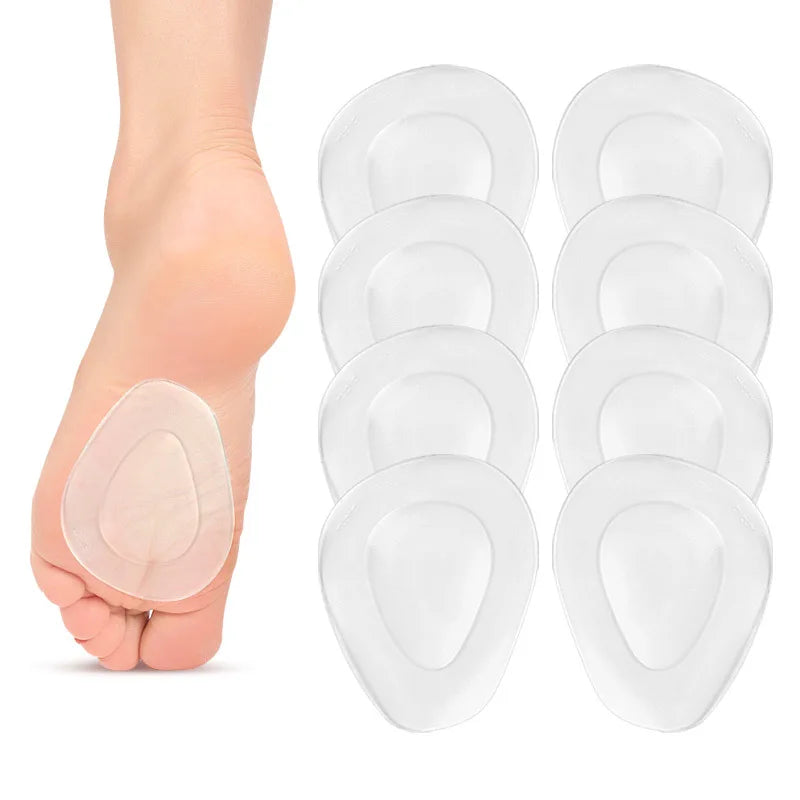 Anti-Slip Silicone Gel Half Insoles – Arch & Heel Cushion Gel Shoe Insoles Qme
