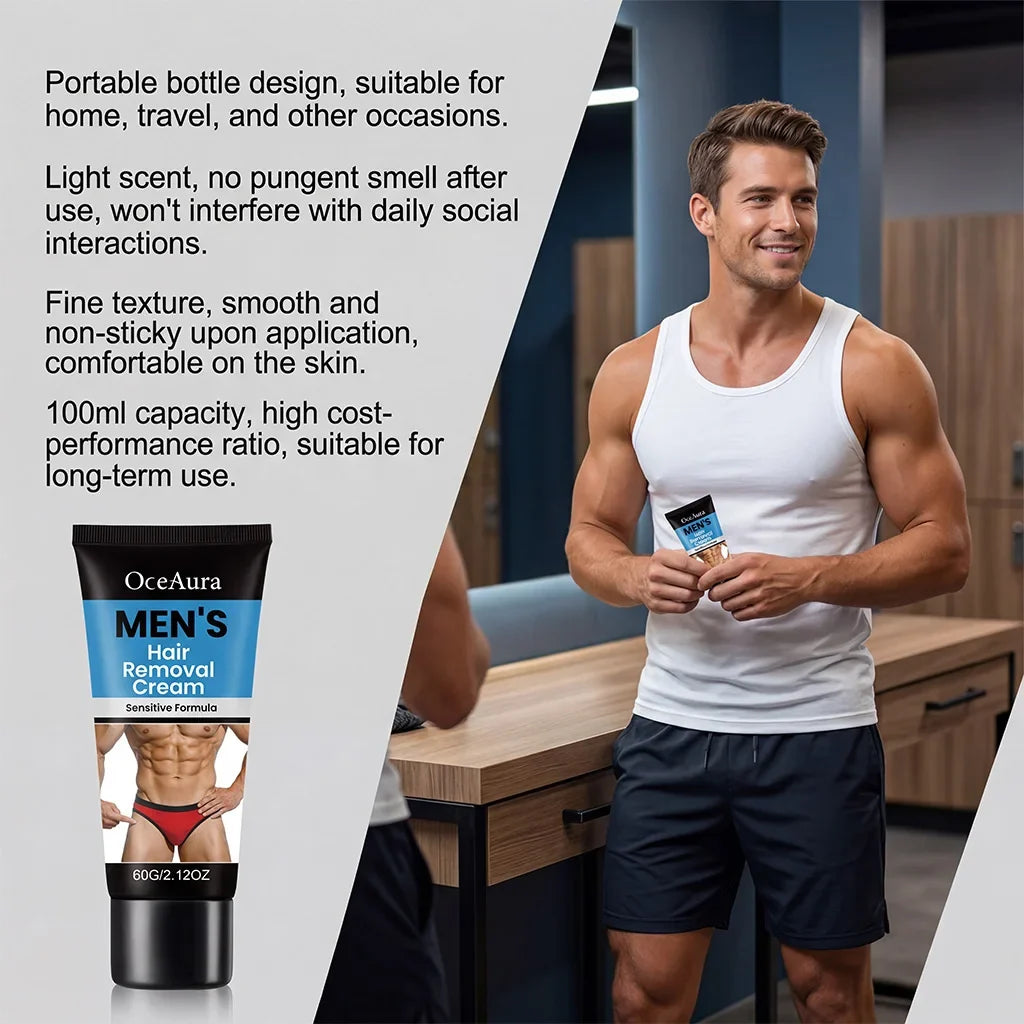 Men's Gentle Hair Removal Cream – Fast Depilatory Hair Removal Cream Qme
