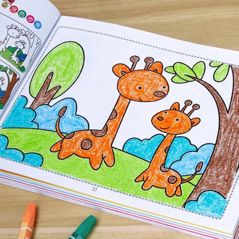 Kids 46-Page Drawing Painting Coloring Book | Educational Art Kids Activity Book Qme