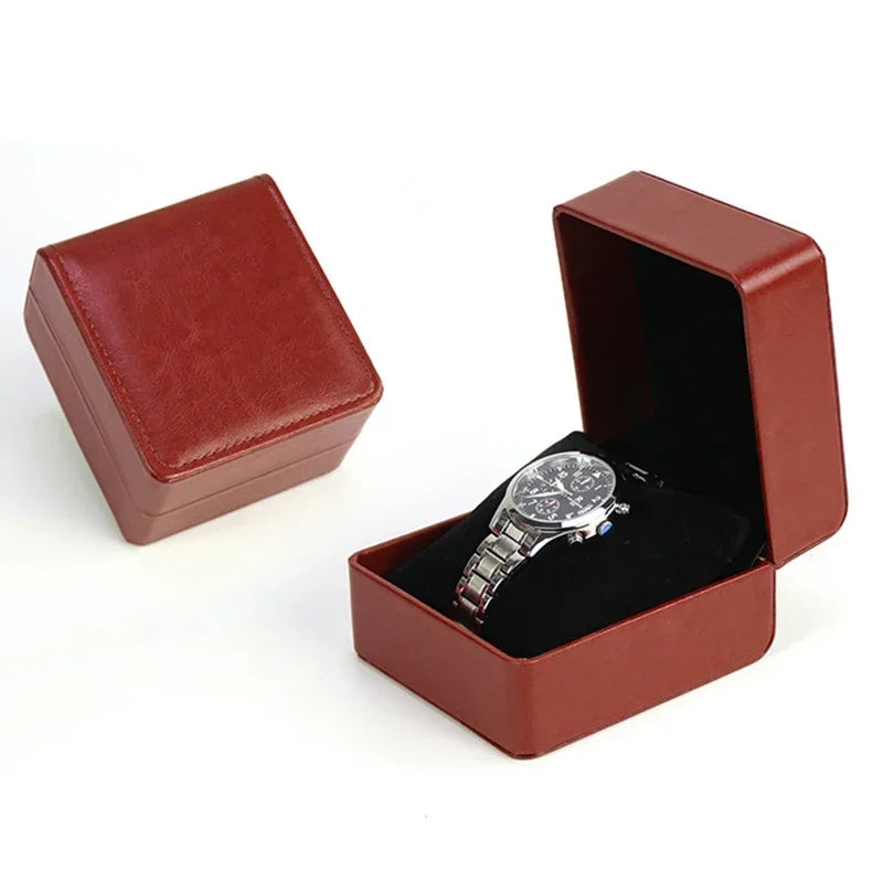 Single Watch Box PU Leather Pillow Display Case | 12 Colors Watch Display Case Qme