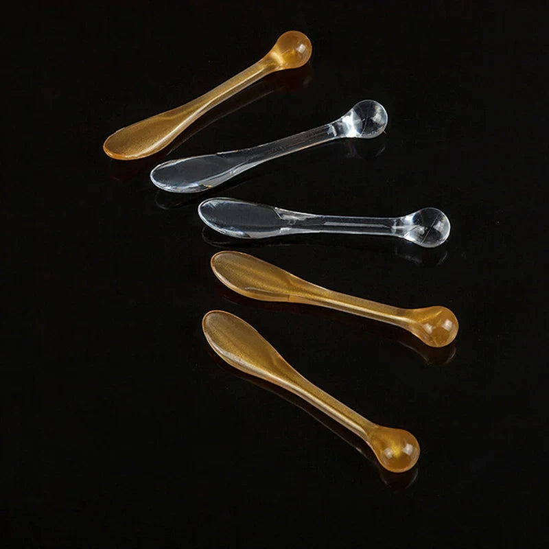 Plastic Cosmetic Spatulas – 5pc Precision Scoop Tools | Qme Cosmetic Spatula Set Qme