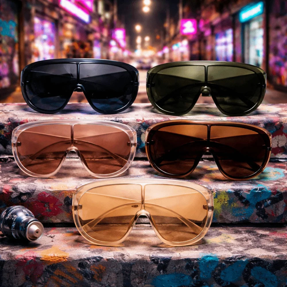 Oversized Square Sunglasses UV400 Protection – Vintage Style Oversized Sunglasses Qme