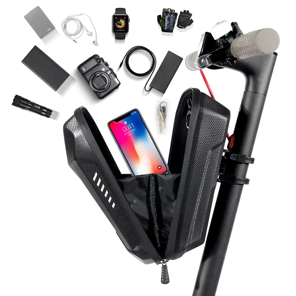 WILD MAN Electric Scooter Front Storage Bag Hard Shell Large Scooter Storage Bag Qme