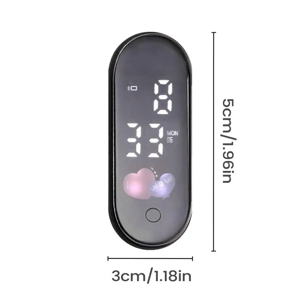 Mini Waterproof Luminous Digital Clock – Car Adhesive Mount Mini Car Clock Qme 08