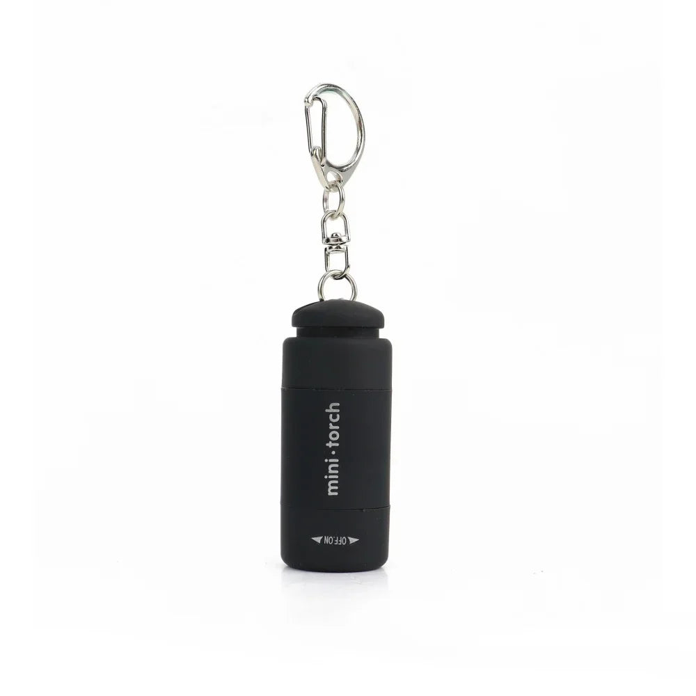 USB Rechargeable LED Keychain Flashlight – Compact & Waterproof LED Keychain Flashlight Qme black