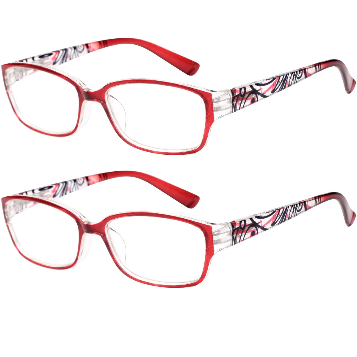 VOPHA Anti Blue Light Reading Glasses – Unisex Acetate Frames Reading Glasses Qst 300 2Red