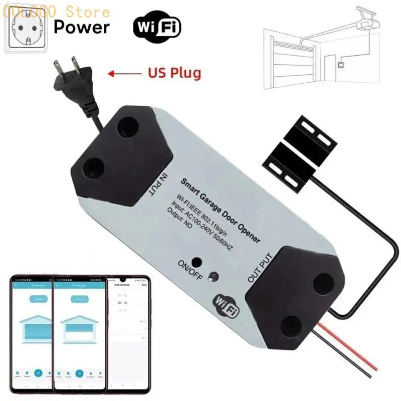 Smart WiFi Garage Door Opener – APP & Voice Remote Control WiFi Garage Door Opener Qme