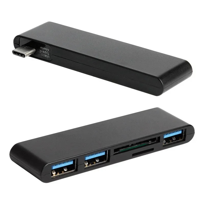 USB 3.0 Hub Splitter 5Gbps with SD TF Card Reader Adapter USB Hub Adapter Qme
