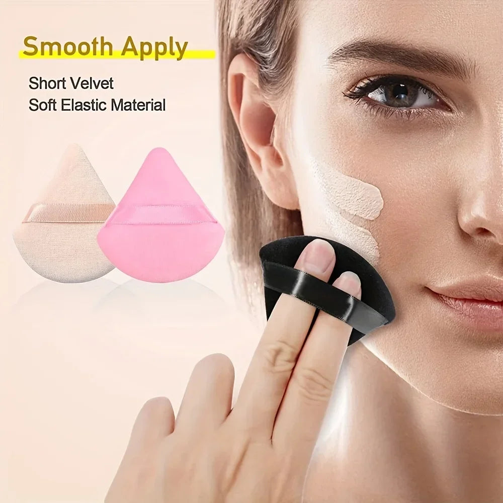 Triangular Fan-Shaped Powder Puff Sponge Finger Pad Powder Puff Sponge Qme