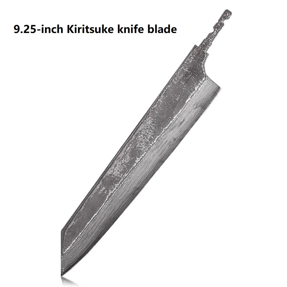 F.YOUNG VG10 Damascus Steel Knife Blank Blade – DIY Full Tang Knife Blank Blade Qst 9.25 inch Kiritsuke