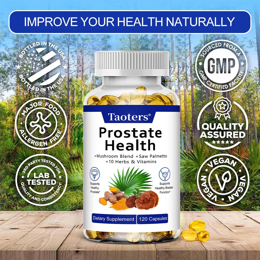 Saw Palmetto Prostate & Urinary Support – 120 Capsules Men's Wellness Supplement Qst