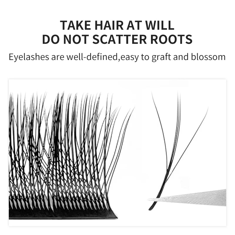 NATUHANA 3D W Shape Premade Volume Fan Lash Extensions Premade Volume Lashes Qme