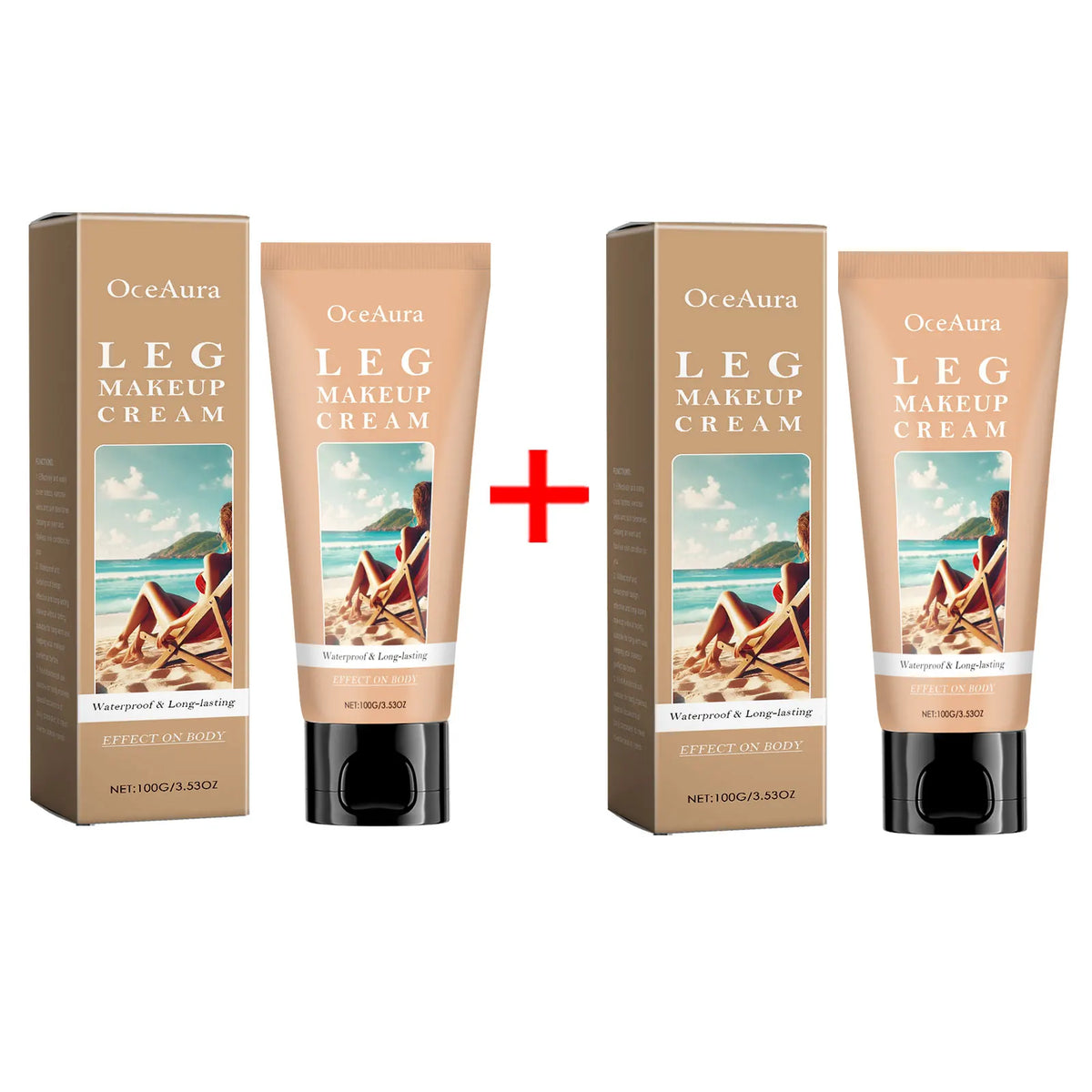 OceAura Leg Makeup Body Lotion – Waterproof Body Foundation Body Makeup Foundation Qst C X 2PCS