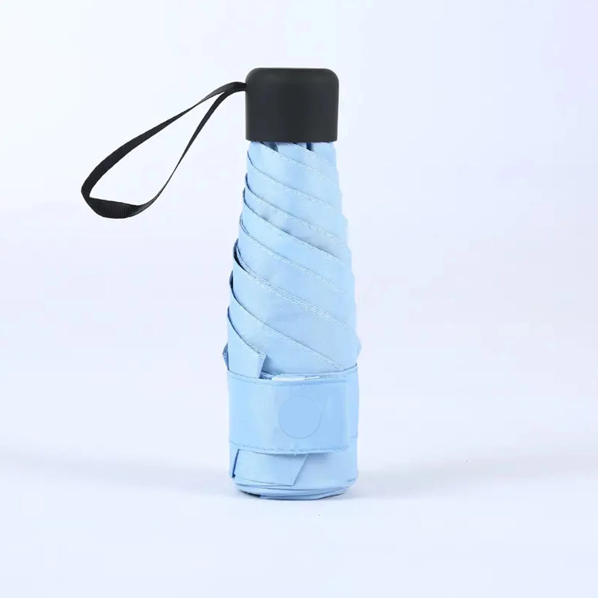 Compact 6-Fold Mini Umbrella – Portable Sun & Rain, Multi-Color Folding Mini Umbrella Qst SKY BLUE 6K Iron