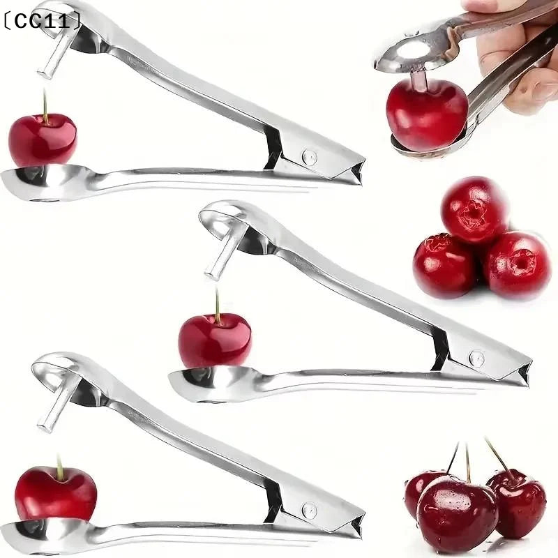 Stainless Steel Cherry Pitter – Fast One-Press Pitting Tool Cherry Pitter Tool Qme