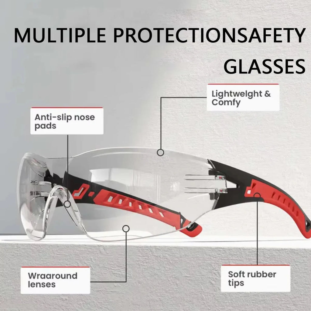 VOPHA ANSI Z87.1 Safety Glasses – Anti-Fog Clear Wraparound Safety Glasses Qst