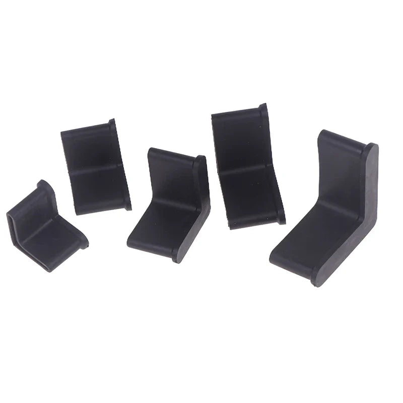 L-Shape Rubber Non-Slip Foot Pads for Slotted Angle Shelving Rubber Shelf Foot Pads Qme