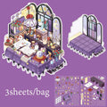 3-Sheet Decorative Sticker Pack – Scrapbook, DIY & Journal Decorative Sticker Sheets Qme 1