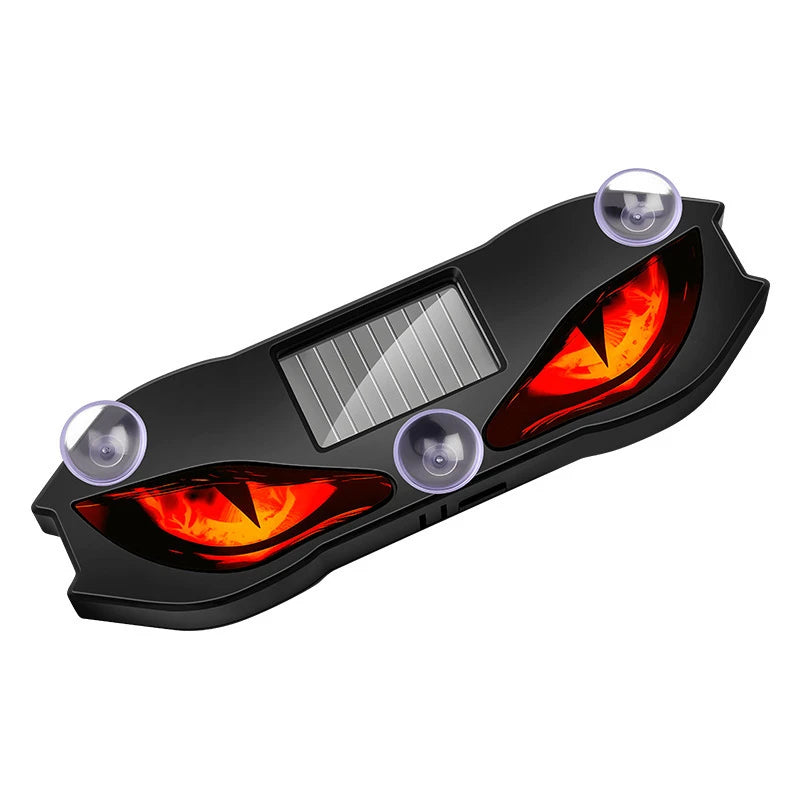 Solar Demon Eye LED Car Window Flashing Signal Light Car LED Signal Light Qst Red Light