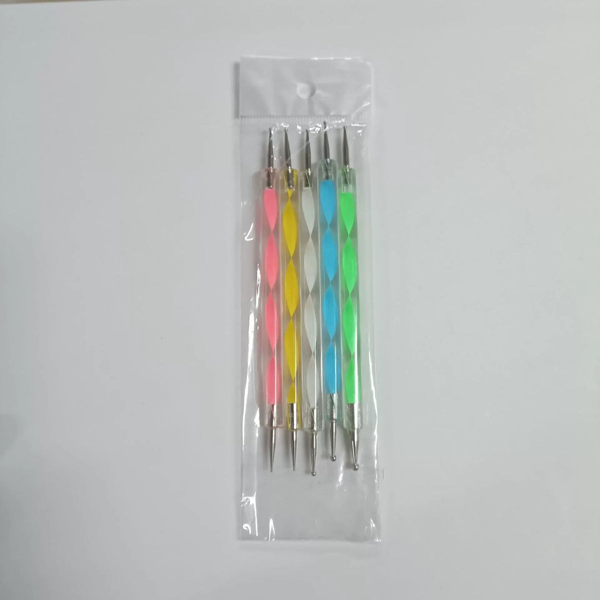 Nail Art Dotting Pen & Spiral Hook Marbleizing DIY Tool Nail Art Tool Qme 5PCS Mixed