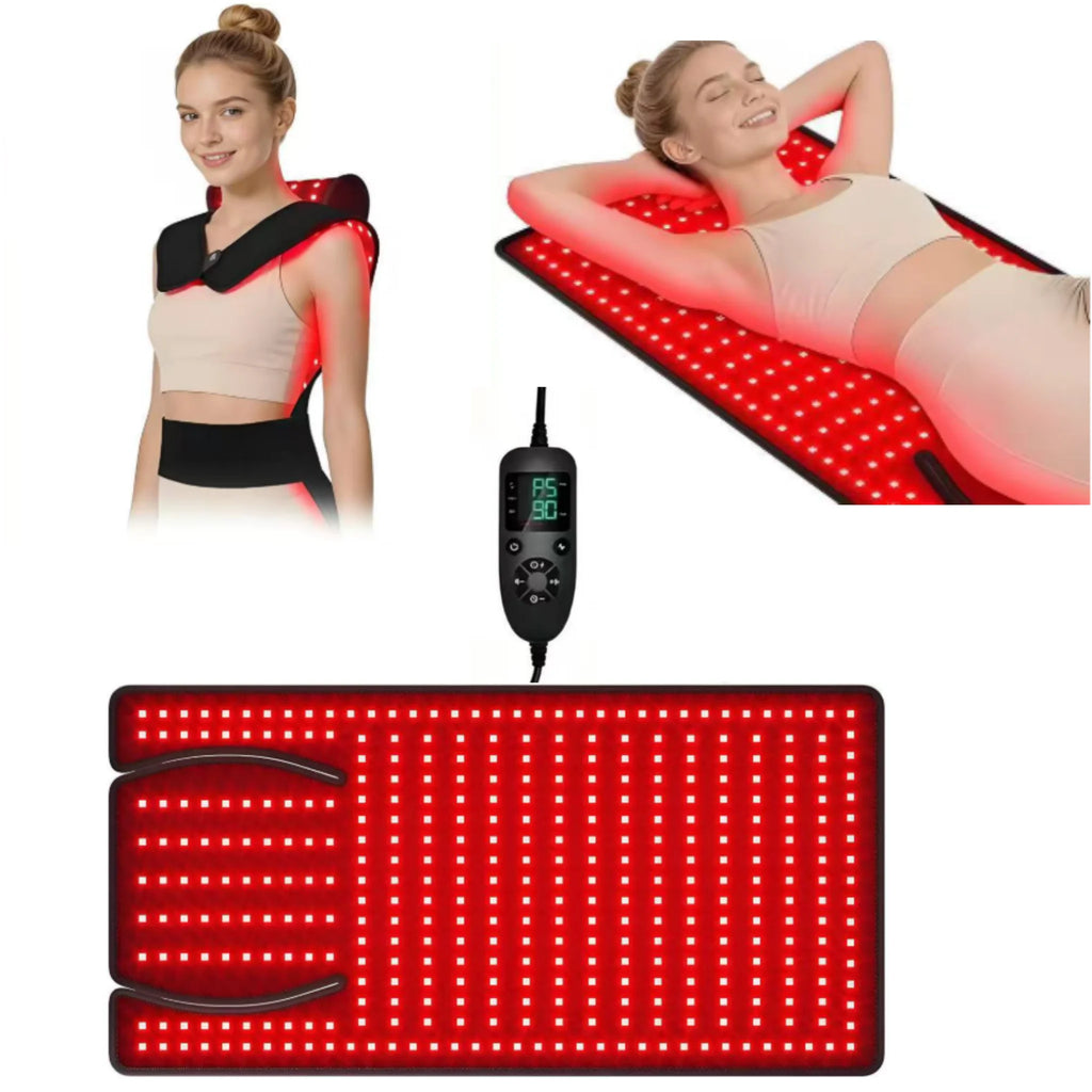 Red Light Therapy Mat 380 LEDs 660nm 850nm – Full Body Pad Light Therapy Mat Qst 380LEDs 100V-240V EU Plug