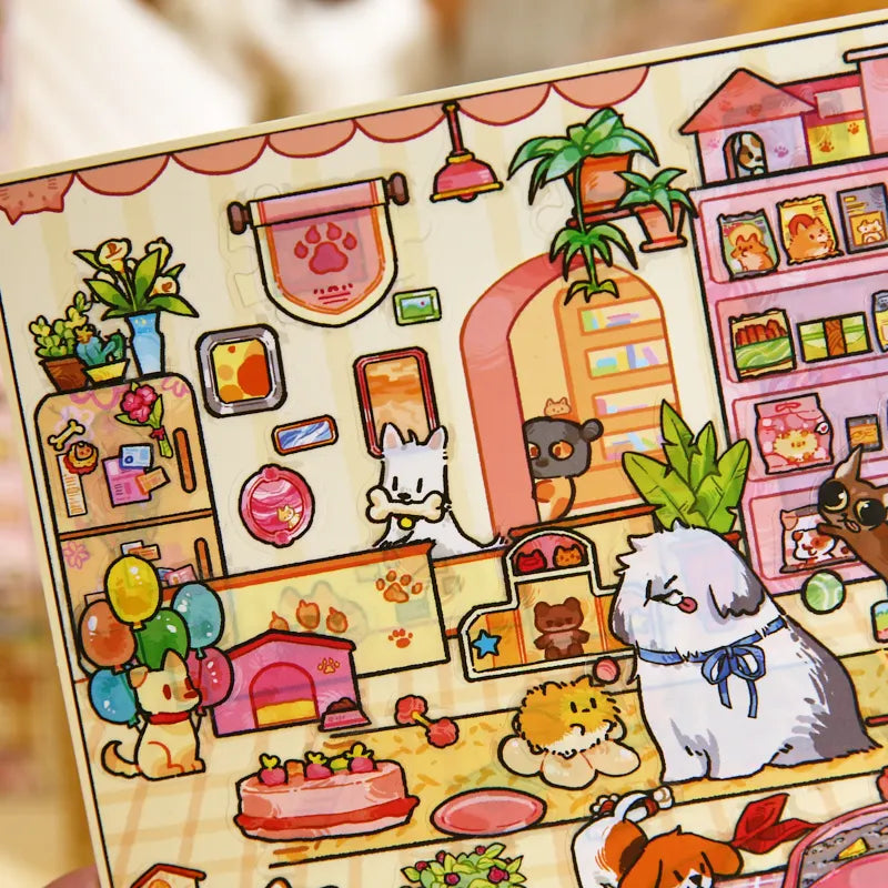 Cute Pets 3D Landscape Stickers – DIY Craft & Scrapbook Decor DIY Craft Stickers Qme