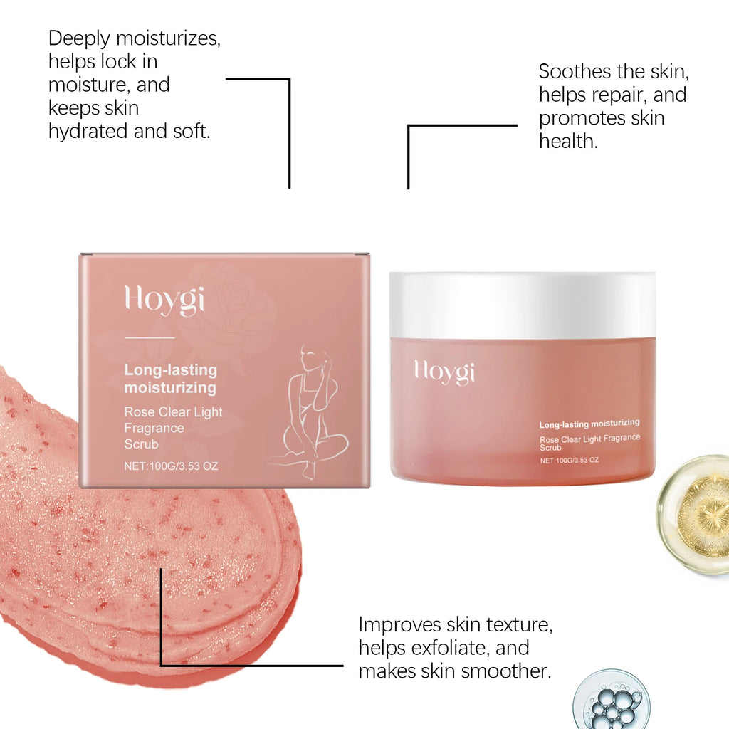 Hoygi Rose Exfoliating Body Scrub – Smooth & Radiant Skin Body Exfoliating Scrub Qst
