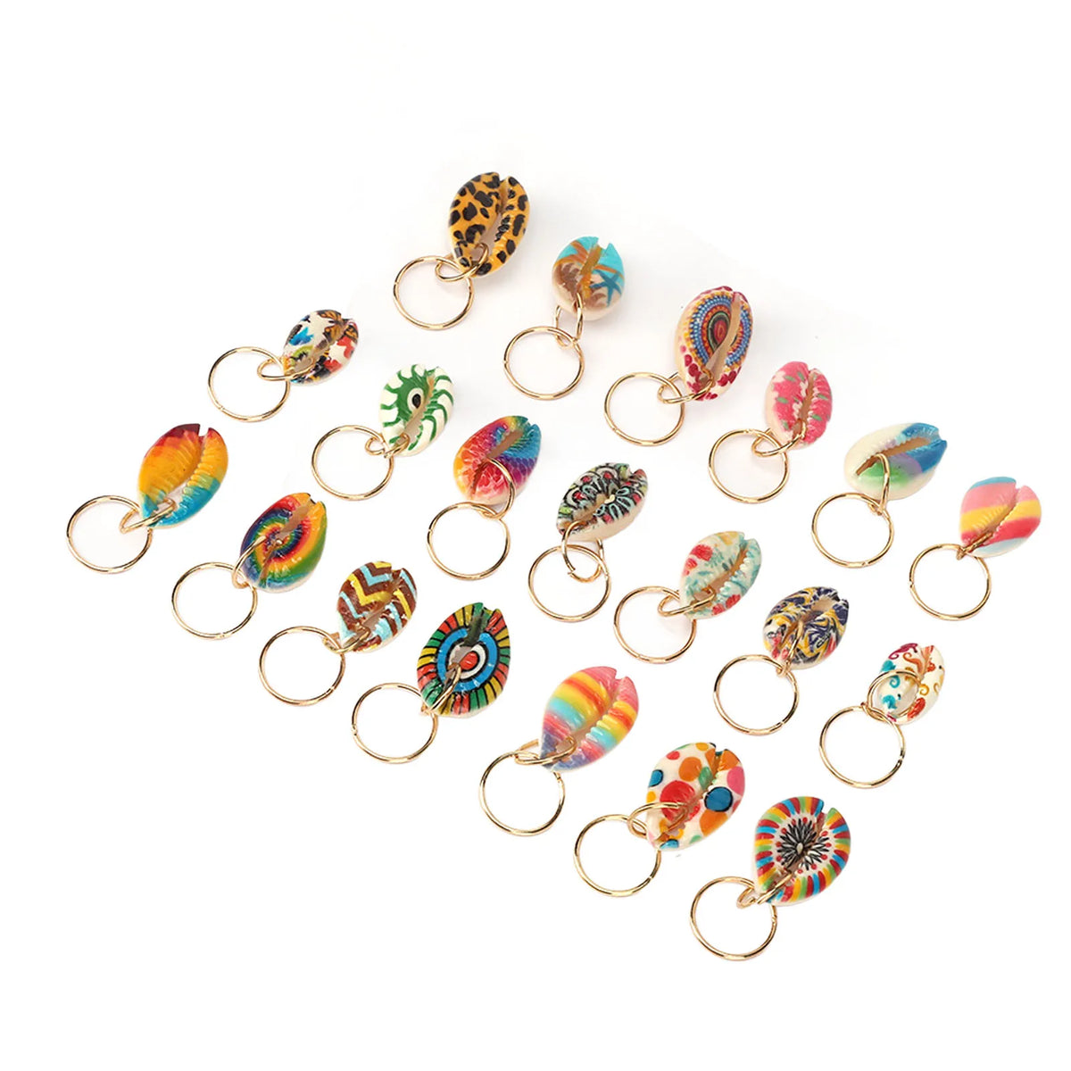 Shell Dreadlock Hair Braiding Pendant Clips – 20pcs DIY Set Hair Braiding Clips Qme