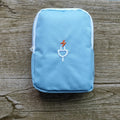 Travel Electronics Organizer Bag – Cable, Charger & Headphone Pouch Electronics Organizer Pouch Qme Light blue
