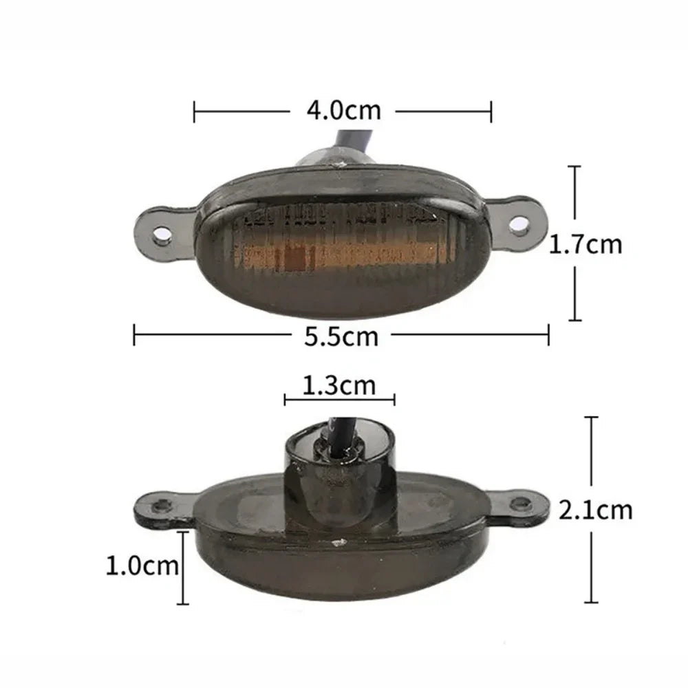 Universal 12LED Car Front Grille Light – Smoked Amber & White LED Grille Light Qme