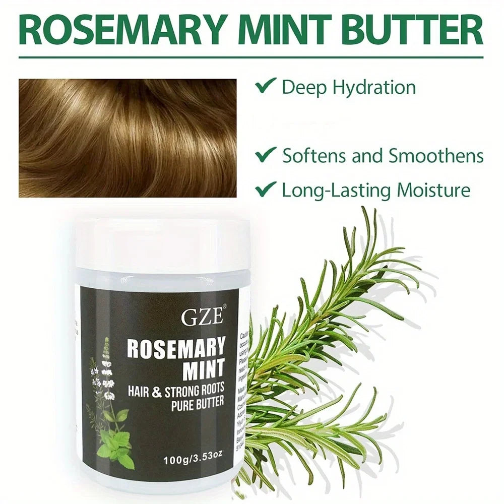 GZE Rosemary Mint Hair Butter – Strong Roots & Natural Growth Hair Growth Butter Qme