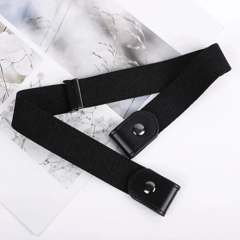 Canvas Elastic Buckle-Free Invisible Belt – Adjustable Unisex Elastic Invisible Belt Qme
