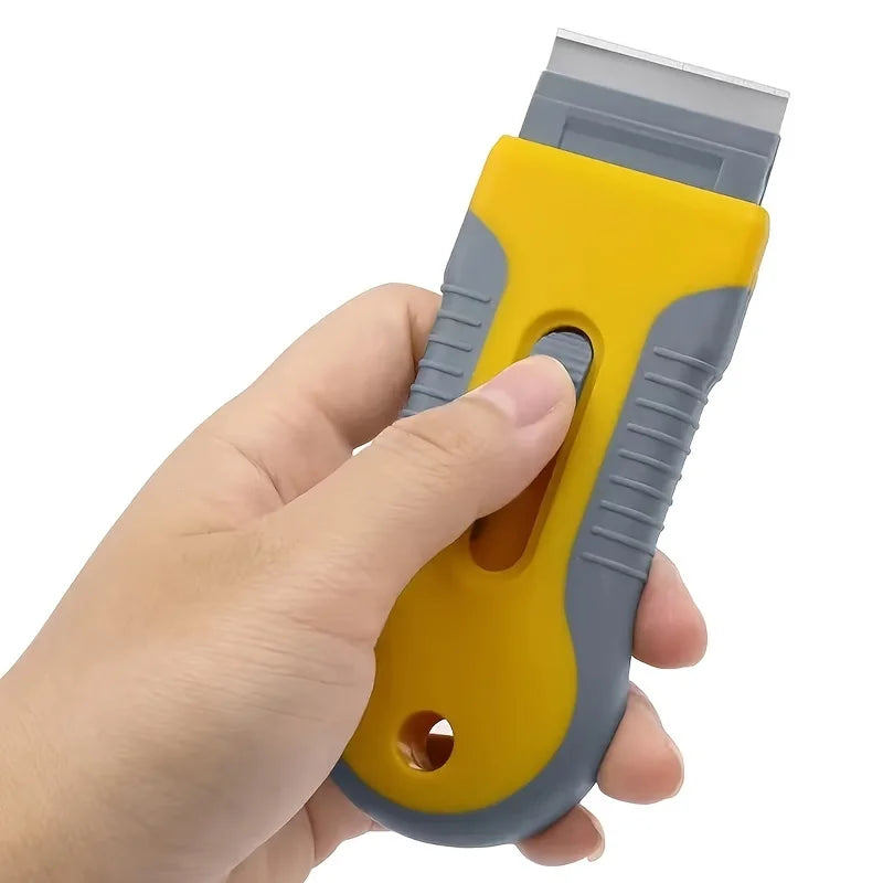 Double-Headed Car Film Glue Scraper Tool | Plastic Shovel Car Scraper Tool Qme YELLOW