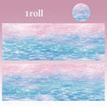 Water Wave Washi Tape | Ocean Sparkle Junk Journal Roll Decorative Washi Tape Qme B