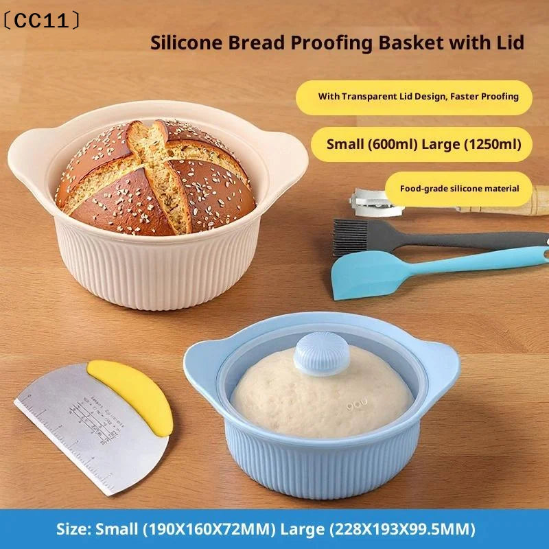 Silicone Pizza Dough Proofing Box with Lid – Non-Stick Dough Proofing Box Qme