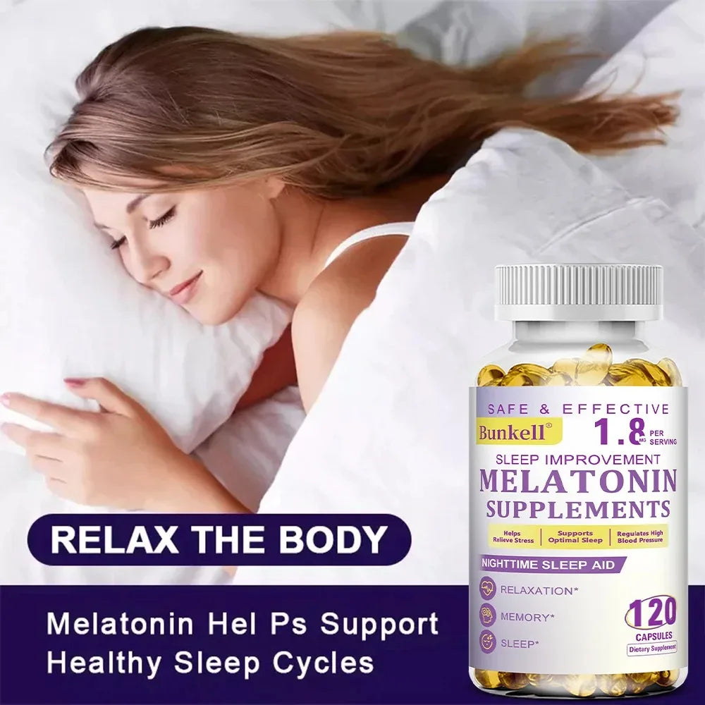 DETOXXTRA Melatonin Sleep Support Supplement – 120 Capsules Sleep Supplement Qst