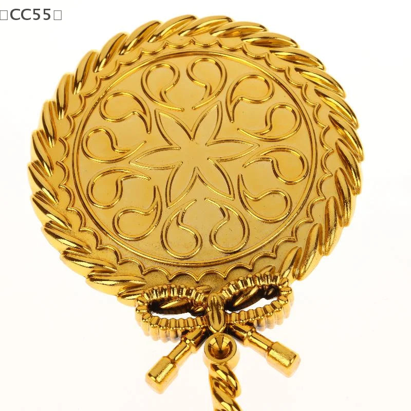 Vintage Baroque Handheld Makeup Mirror – Round Cosmetic Mirror Handheld Makeup Mirror Qst