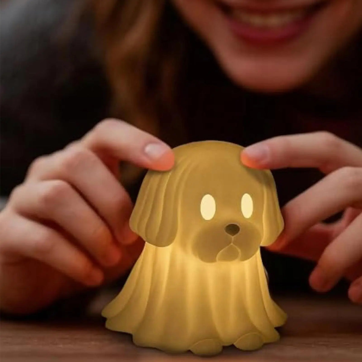 Halloween Dachshund Ghost LED Lamp | Glowing Dog Figurine LED Decorative Lamp Qme