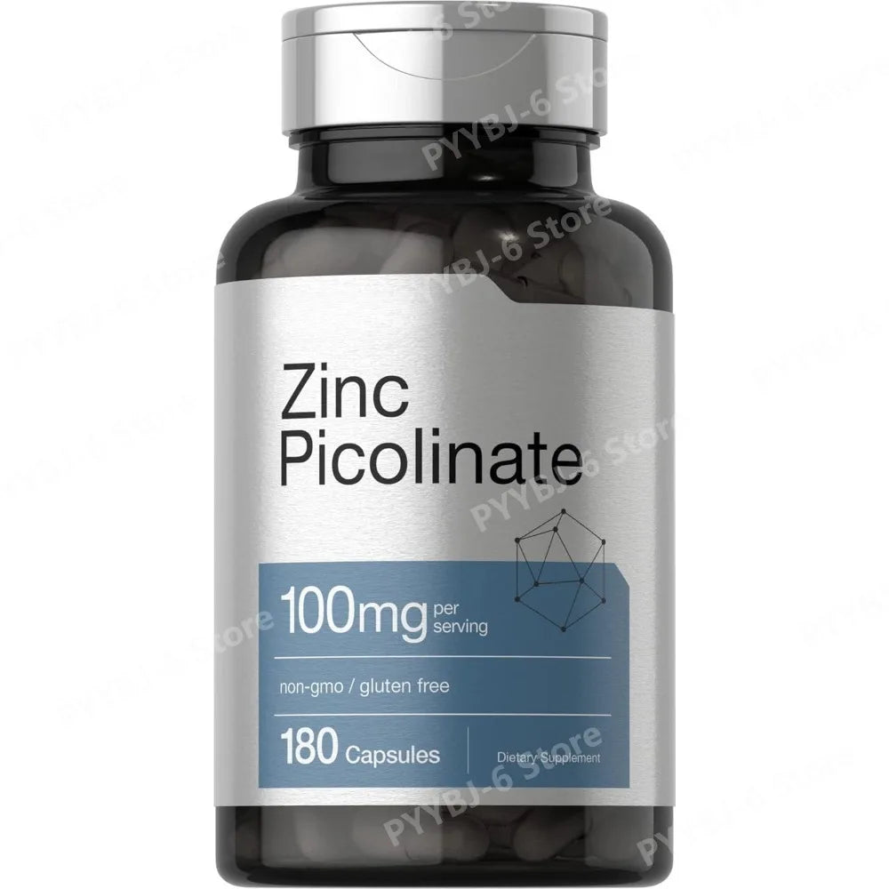 Zinc Picolinate 100mg 180 Capsules – Non-GMO Mineral Supplement Mineral Supplement Qst