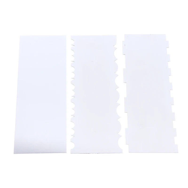 Stainless Steel Double-Sided Cake Scraper & Comb Tool Cake Decorating Tool Qst
