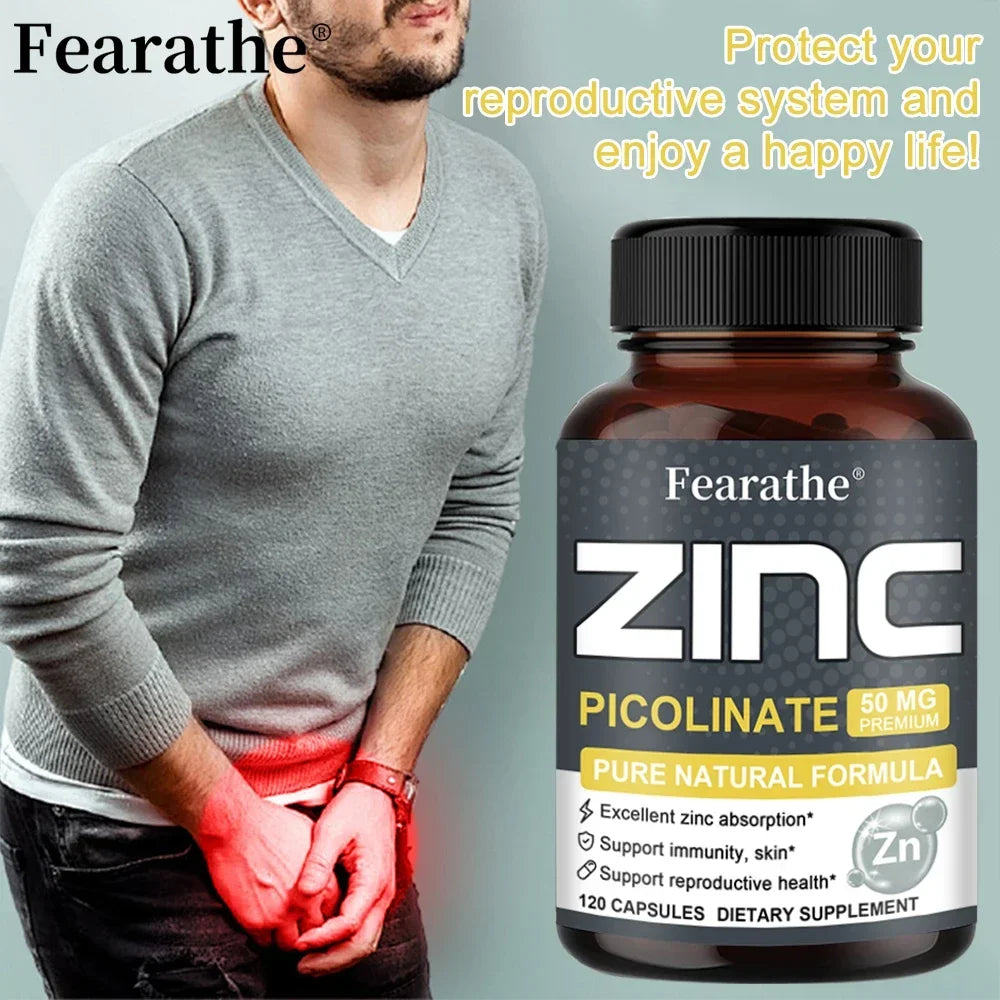 Zinc Picolinate 50mg Capsules – Immune, Skin, Hair & Nail Support Zinc Supplement Qst