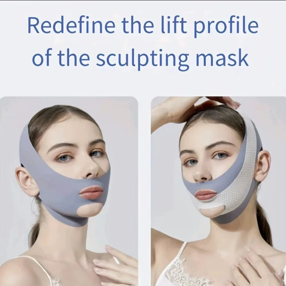 V-Shape Face Lifting Bandage | Night Sleeping Chin Strap Face Lifting Bandage Qme