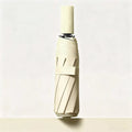24-Bone Auto Folding Umbrella – SPF 50 UV & Windproof Folding Umbrella Qst Iron 8K White